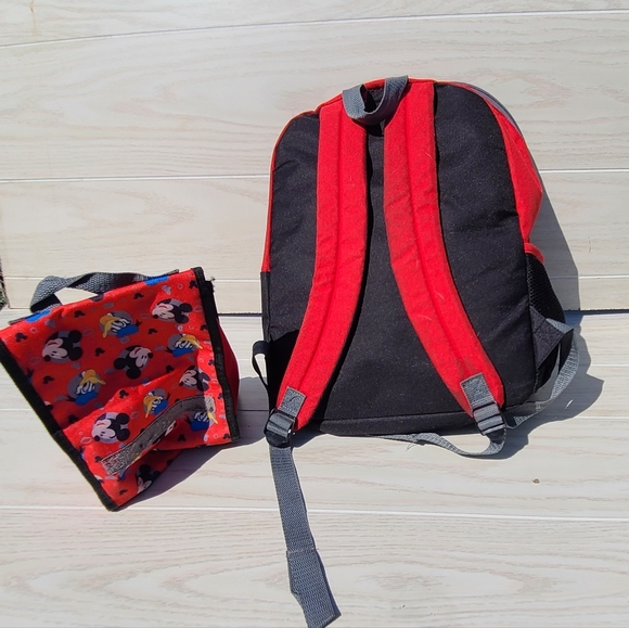 Mickey Mouse And Donald Duck Backpack With Lunchbox Canvas - Picture 3 of 9